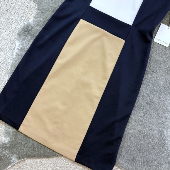 NWT Calvin Klein Color Block Sheath Dress - Picture 5 of 10